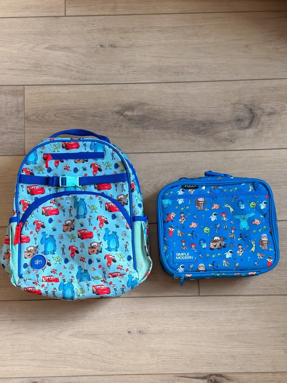 SIMPLE MODERN DISNEY PIXAR MASHUP FLETCHER BACKPACK AND HADLEY LUNCH BAG BUNDLE